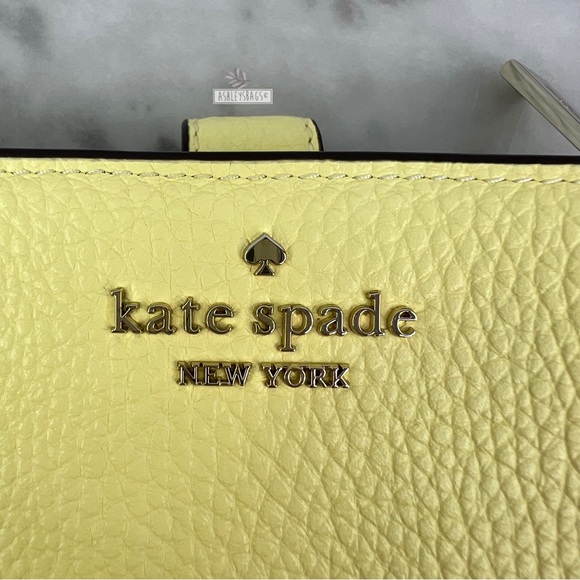 Kate Spade Leila Medium Compact Bifold Wallet In Yellow - Picture 2 of 7